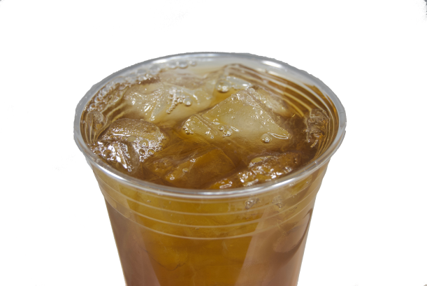 Iced tea in a plastic cup